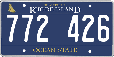 RI license plate 772426