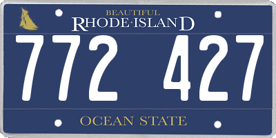 RI license plate 772427