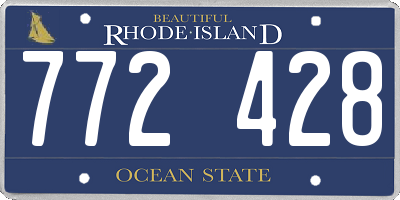 RI license plate 772428