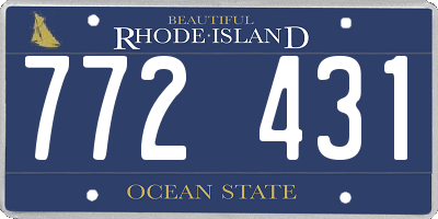 RI license plate 772431
