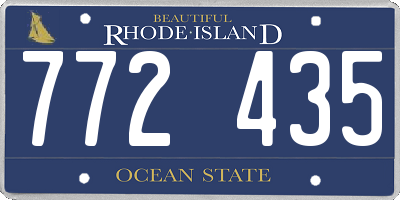 RI license plate 772435