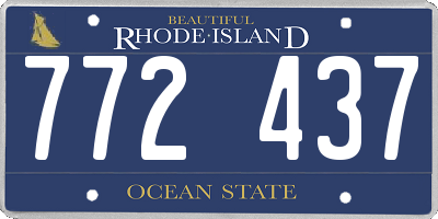 RI license plate 772437