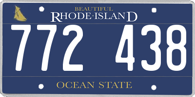 RI license plate 772438