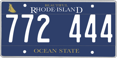 RI license plate 772444