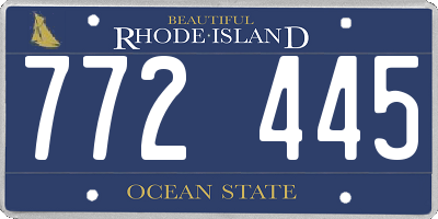 RI license plate 772445