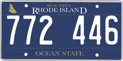 RI license plate 772446