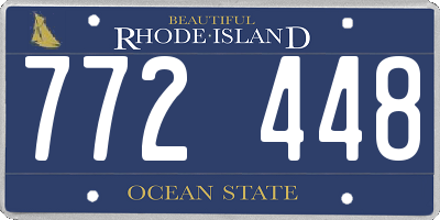 RI license plate 772448