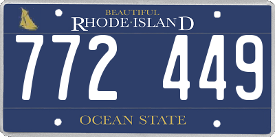 RI license plate 772449