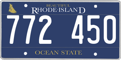 RI license plate 772450
