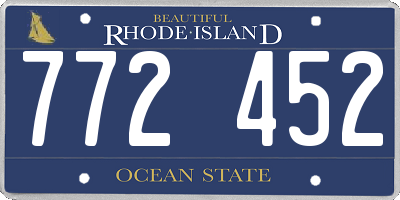 RI license plate 772452