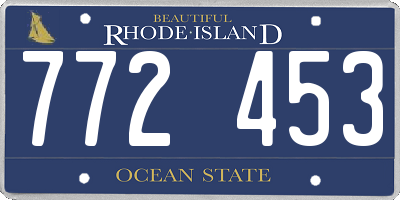 RI license plate 772453