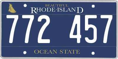 RI license plate 772457