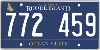 RI license plate 772459