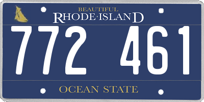 RI license plate 772461