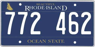 RI license plate 772462