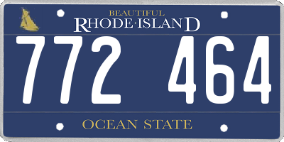 RI license plate 772464