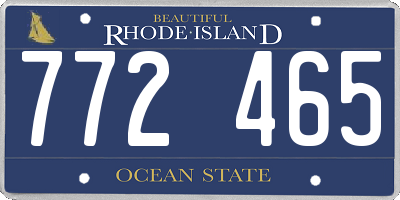 RI license plate 772465