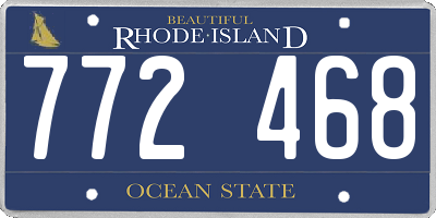 RI license plate 772468