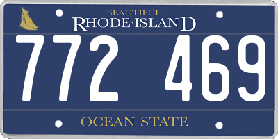 RI license plate 772469