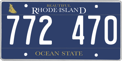 RI license plate 772470