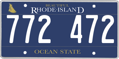 RI license plate 772472