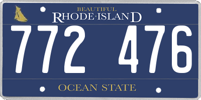 RI license plate 772476
