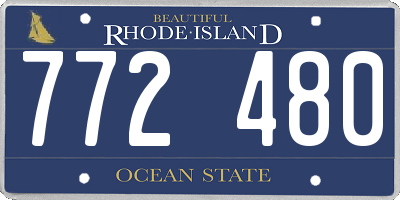 RI license plate 772480
