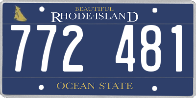 RI license plate 772481