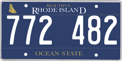 RI license plate 772482