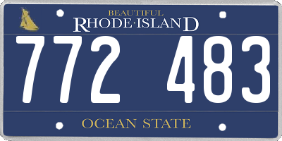 RI license plate 772483