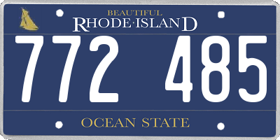RI license plate 772485