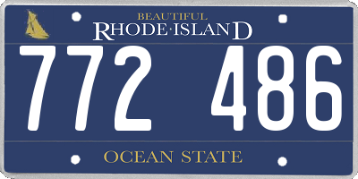 RI license plate 772486