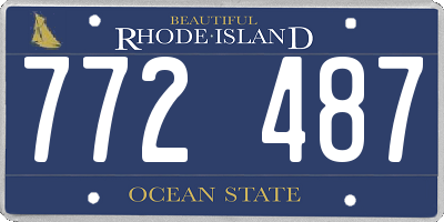 RI license plate 772487