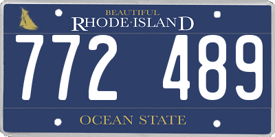 RI license plate 772489