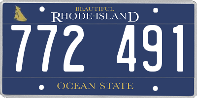 RI license plate 772491