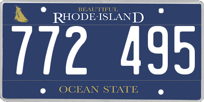 RI license plate 772495