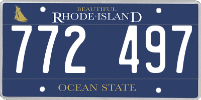 RI license plate 772497