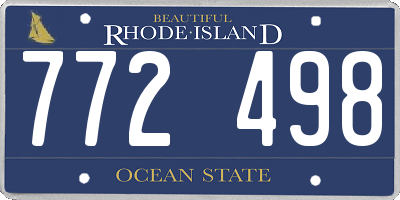 RI license plate 772498