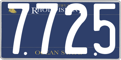 RI license plate 7725