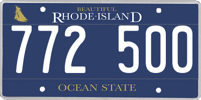 RI license plate 772500