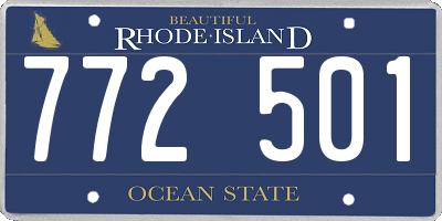 RI license plate 772501