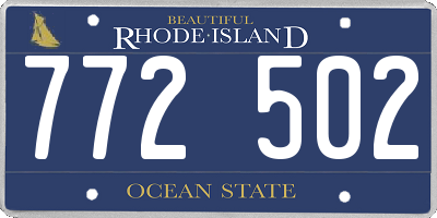 RI license plate 772502