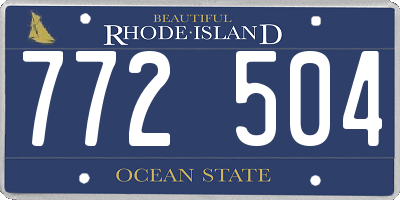 RI license plate 772504
