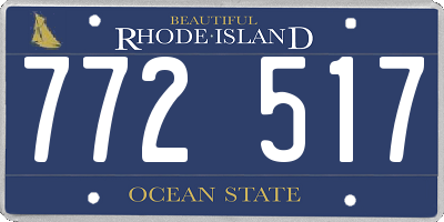 RI license plate 772517