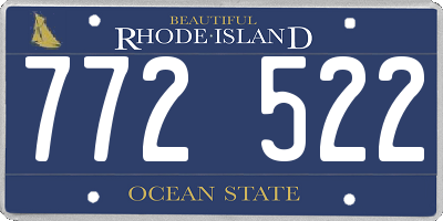 RI license plate 772522