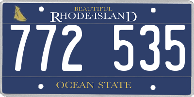 RI license plate 772535