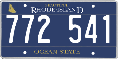 RI license plate 772541