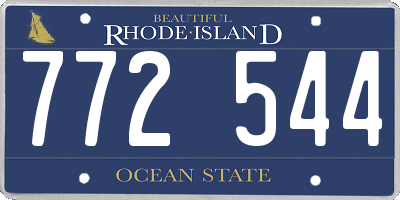 RI license plate 772544