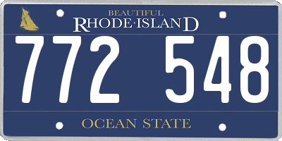 RI license plate 772548