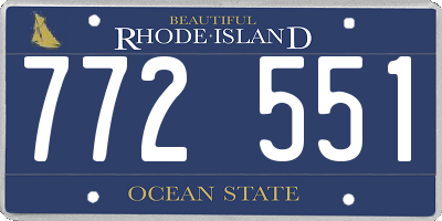 RI license plate 772551